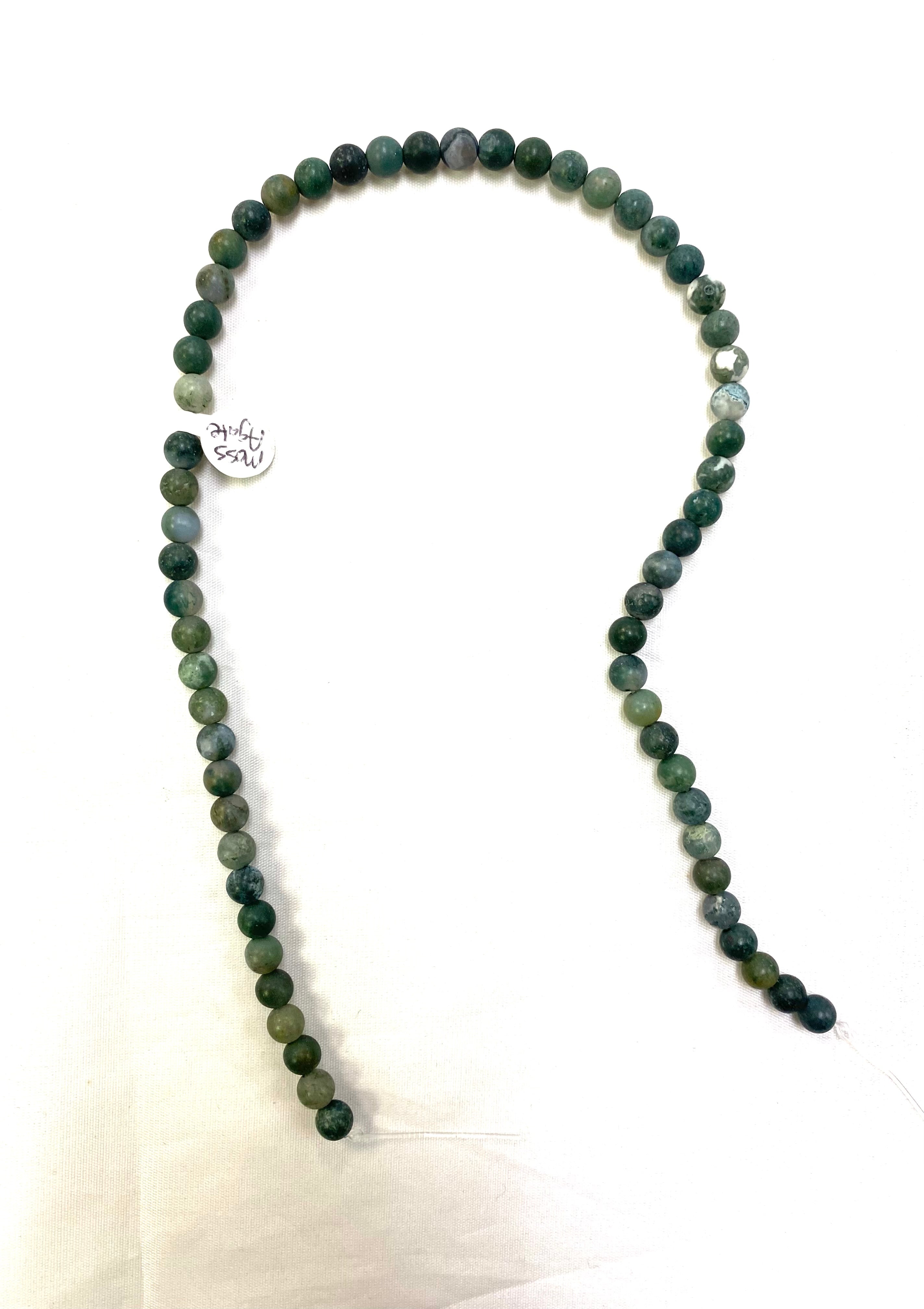 Moss Agate Bead Strand (small bead) - Lighten Up Shop