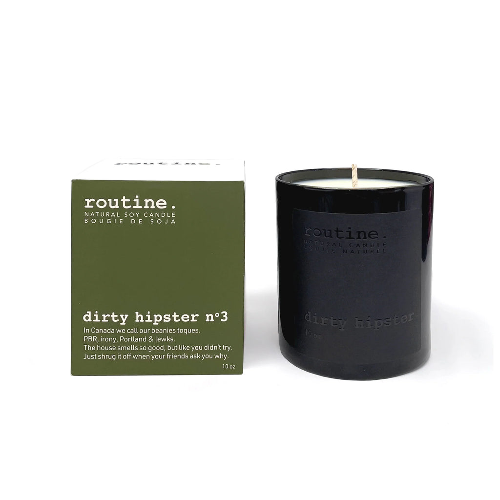 Routine Natural Soy Candle - Dirty Hipster - Lighten Up Shop