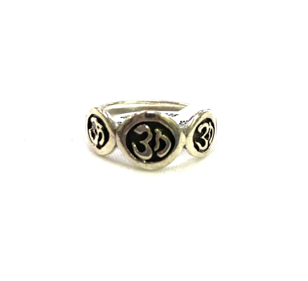 Om Sterling Silver Ring - Lighten Up Shop