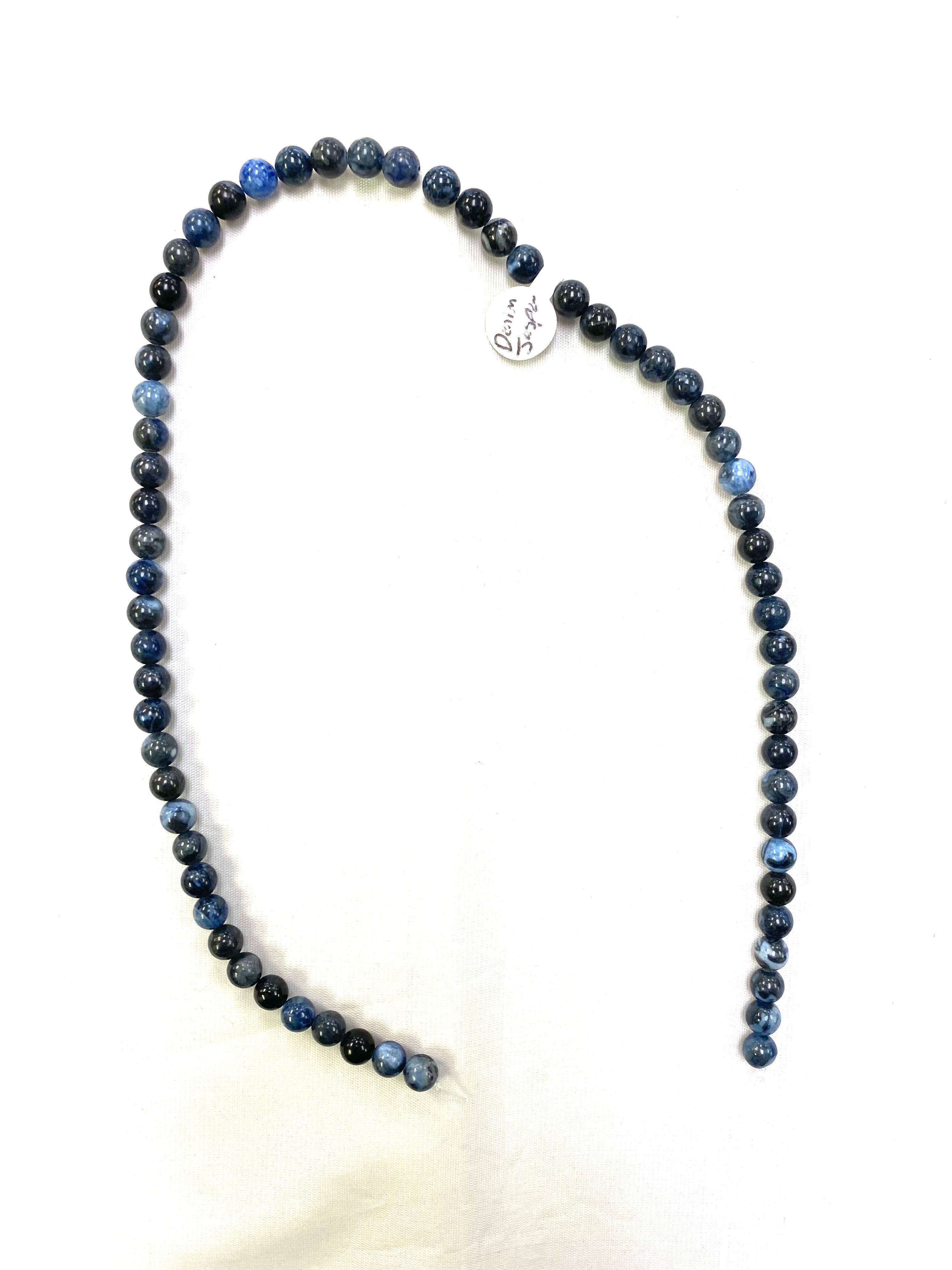 Denim Jasper Bead Strand - Lighten Up Shop