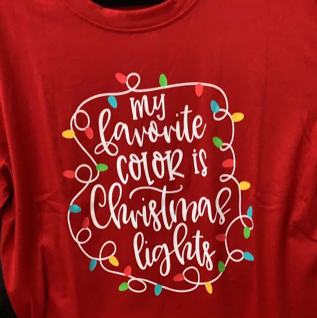 My Favourite Color is Christmas Lights T-Shirt - Lighten Up Shop