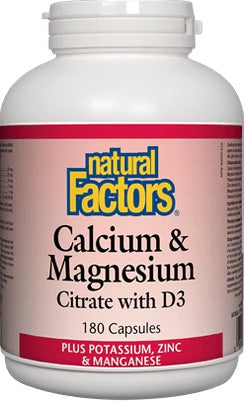 Calcium and Magnesium Citrate with D3 180 capsules - Lighten Up Shop
