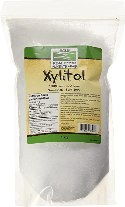NOW Xylitol Powdered Sweetner 1kg - Lighten Up Shop
