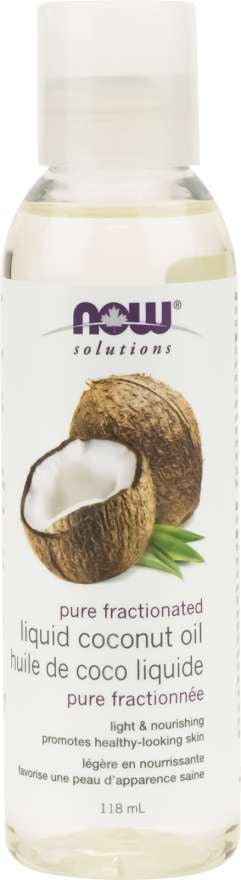 NOW Pure Fractionated Liquid Coconut Oil 118ml - Lighten Up Shop