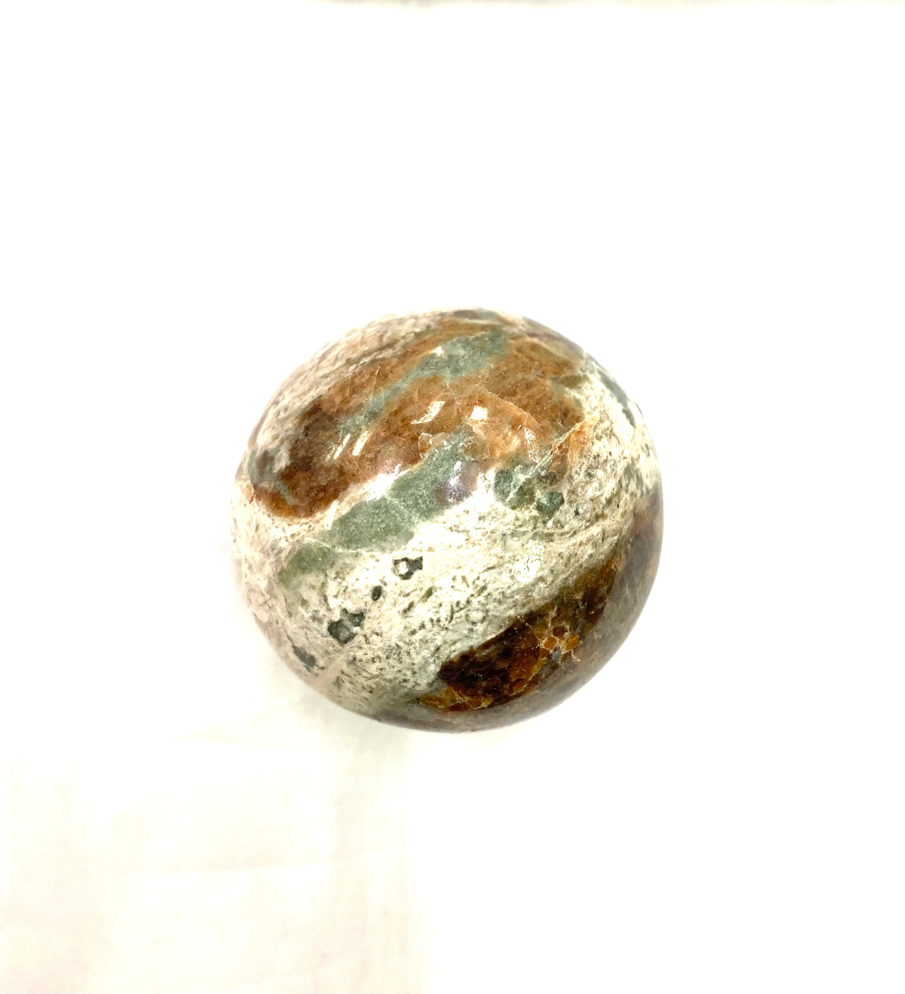 Orange Garnet With Wollastonite Sphere - Lighten Up Shop